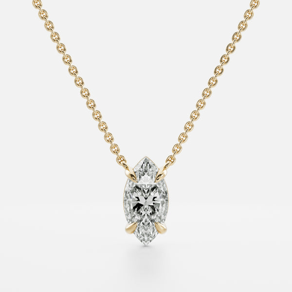 The Iris Necklace - Marquise Pendant