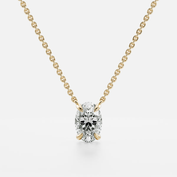 The Iris Necklace - Oval Pendant
