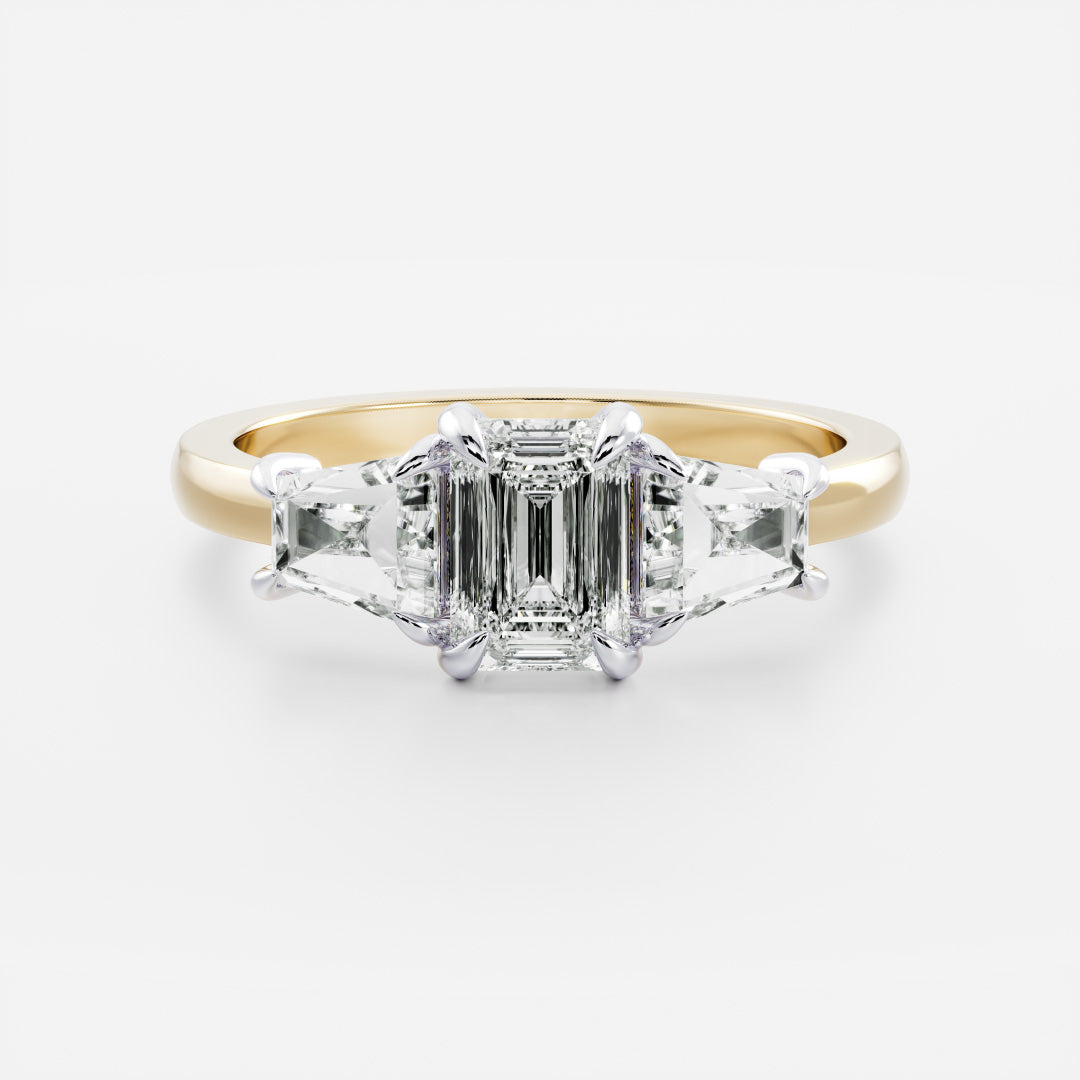 The Ines Ring - Emerald and Trapezoid Trilogy