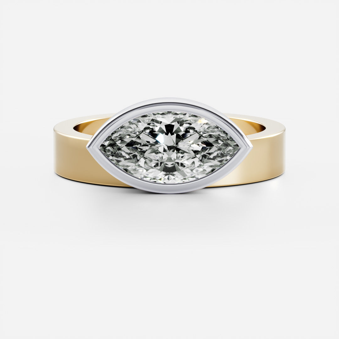 The Ludae Ring - Marquise Cigar Solitaire