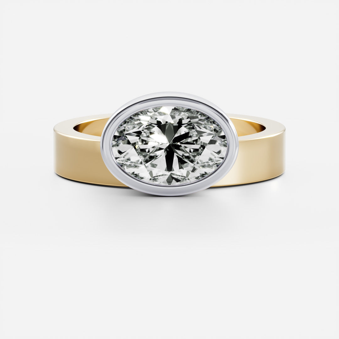The Ludae Ring - Oval Cigar Solitaire