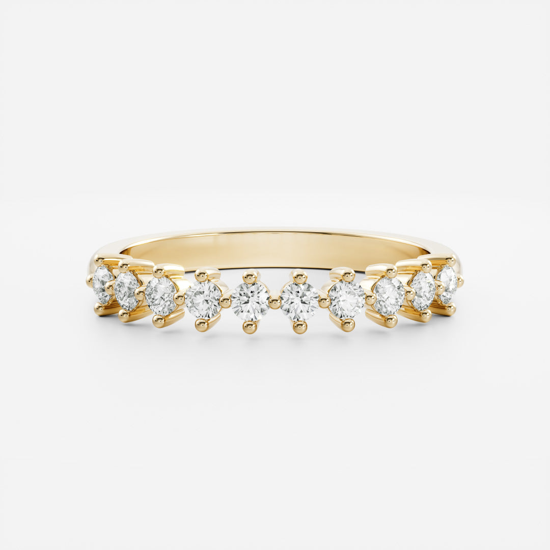 The Violette Ring - Round Brilliant Wedding Band