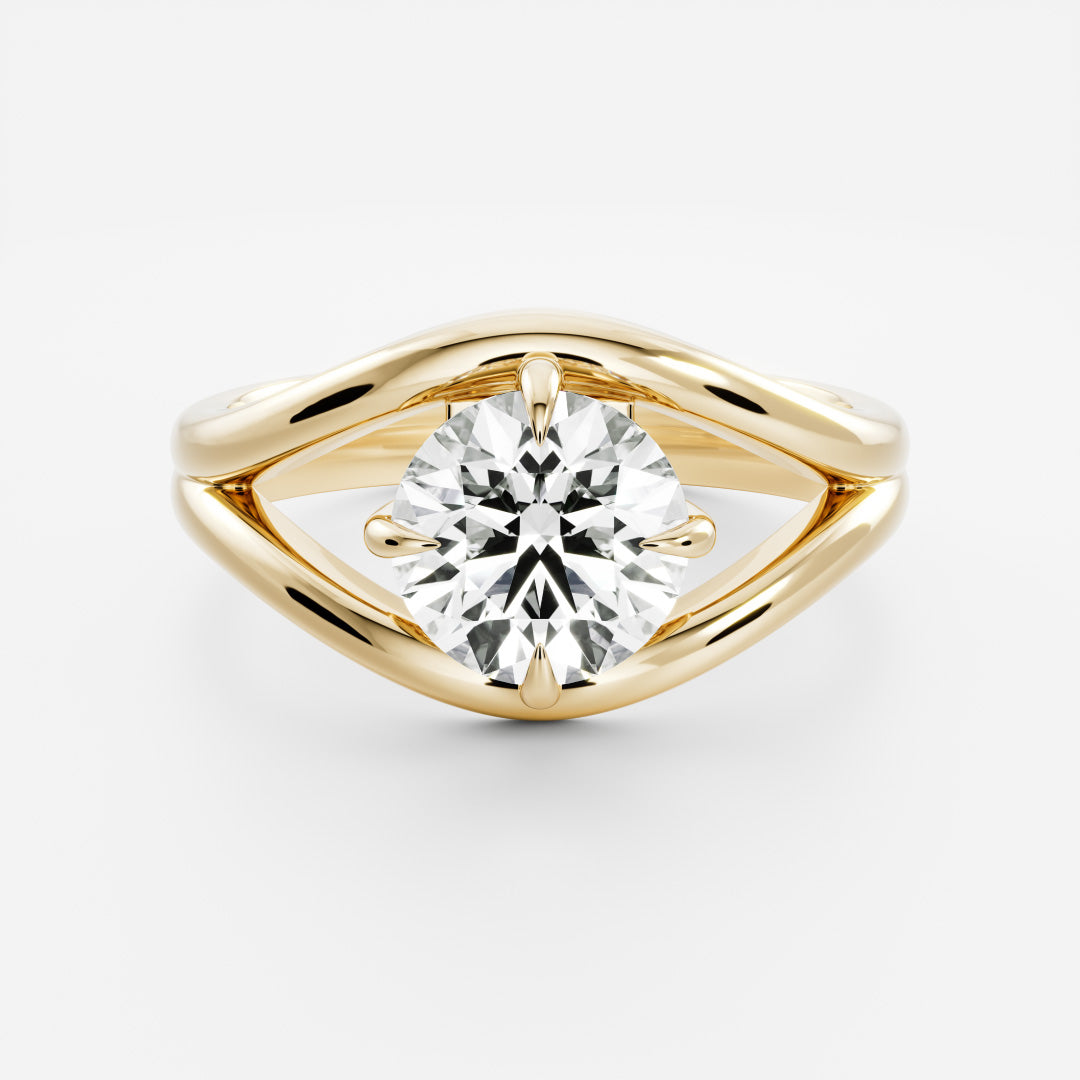 The Elise Ring - Split Shank Round Solitaire