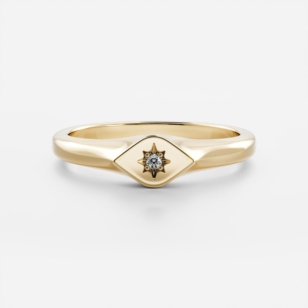 Signature Petite Marquise Signet Ring