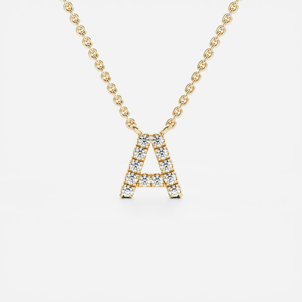 The Léa Necklace - Pavé Letter Pendant