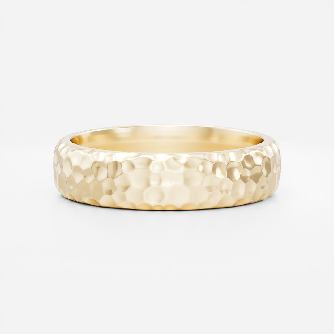 The Octavian Ring - Hammered Men's Ceremonial Band
