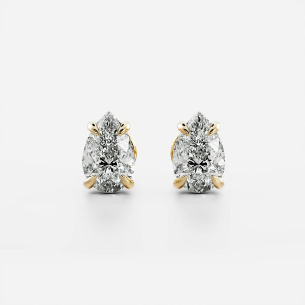 The Iris Earrings - Pear Studs
