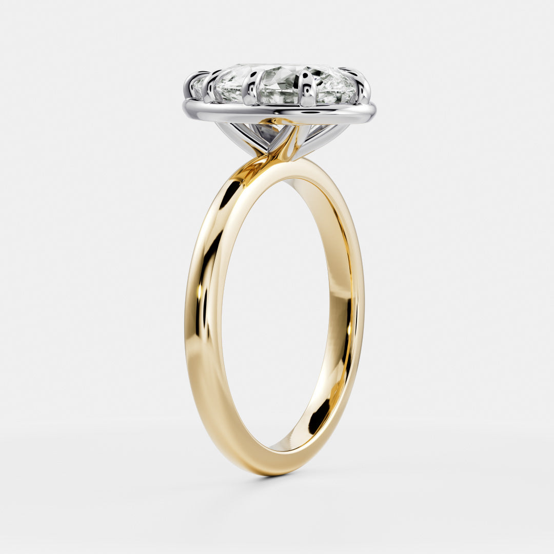 The Sophia Ring - Pear Georgian Solitaire
