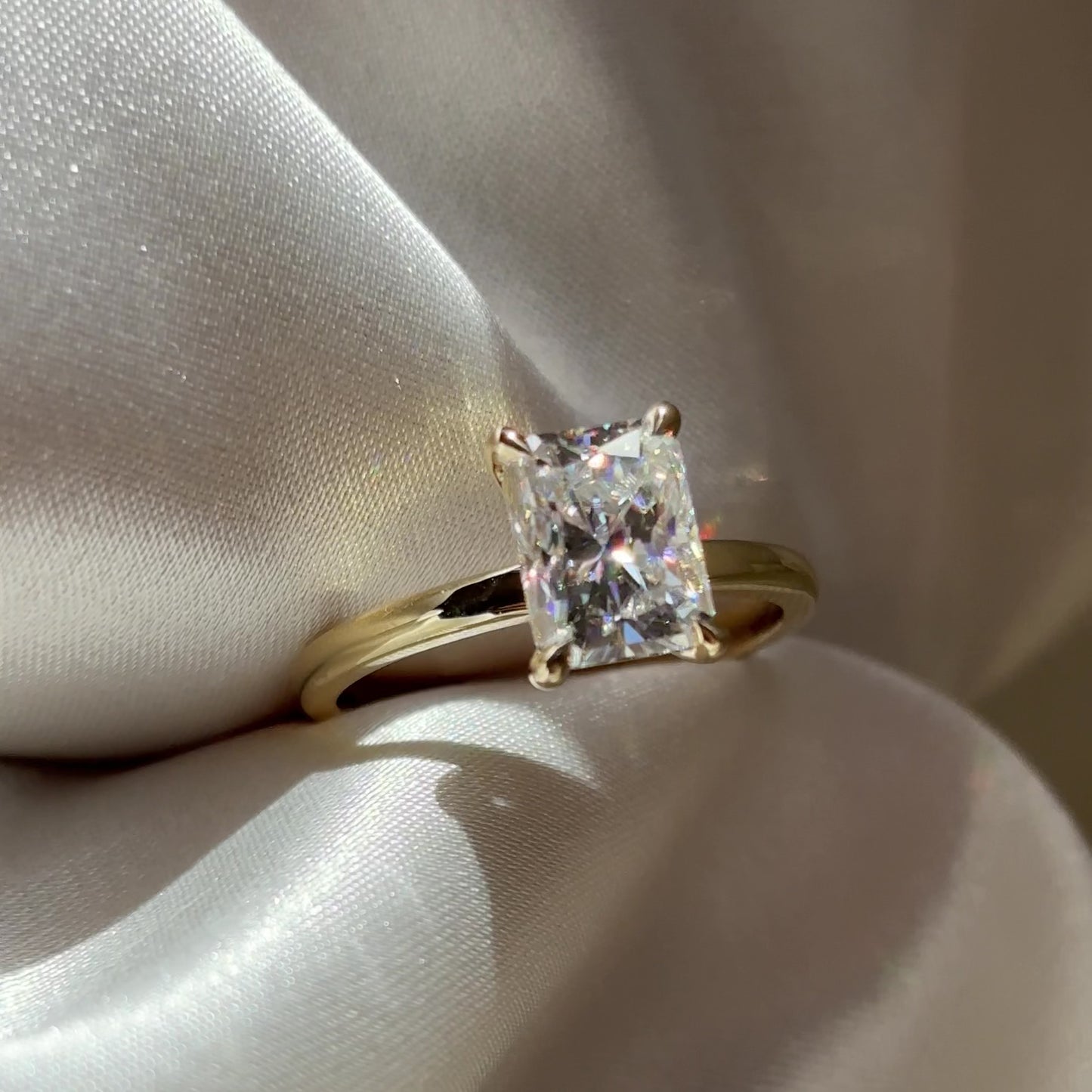 The Vienna Ring - 2ct Moissanite Radiant Solitaire