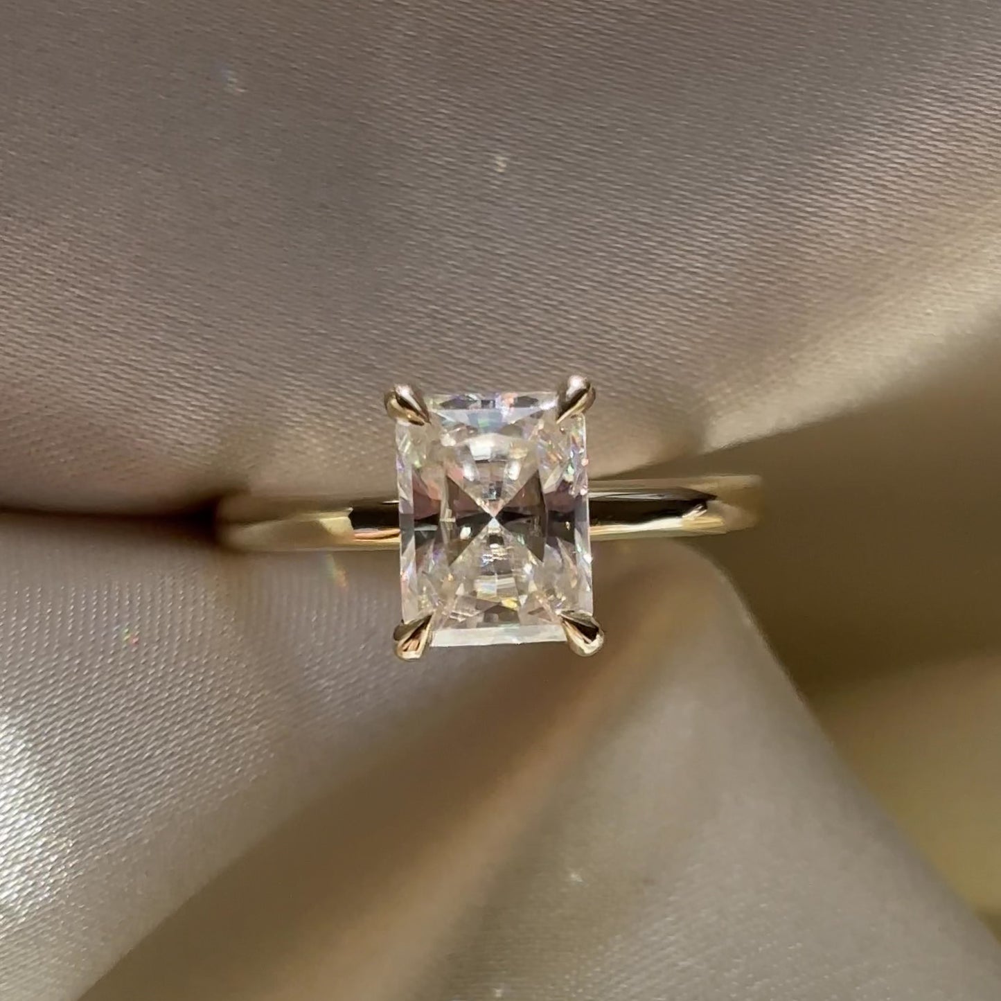 The Vienna Ring - 2ct Moissanite Radiant Solitaire