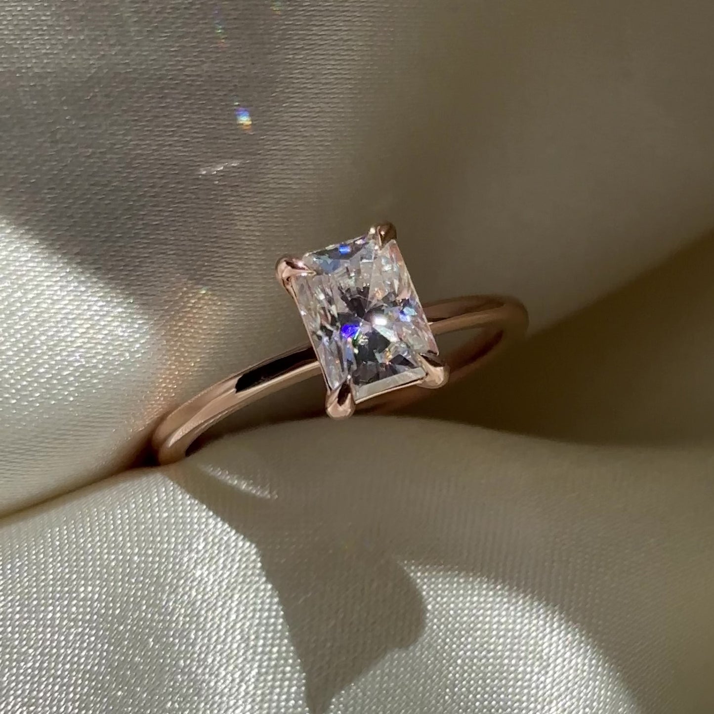 The Vienna Ring - 1ct Moissanite Radiant Solitaire