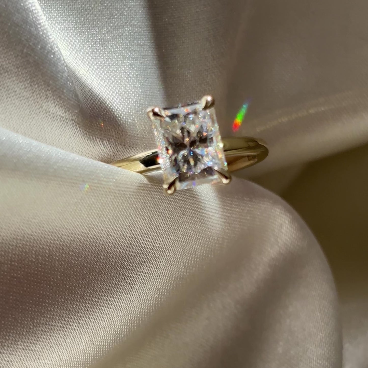 The Vienna Ring - 2ct Moissanite Radiant Solitaire