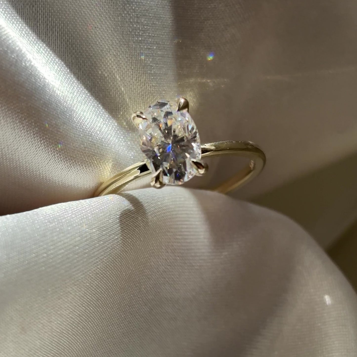 The Luise Ring® - 1.8ct Moissanite Oval Solitaire