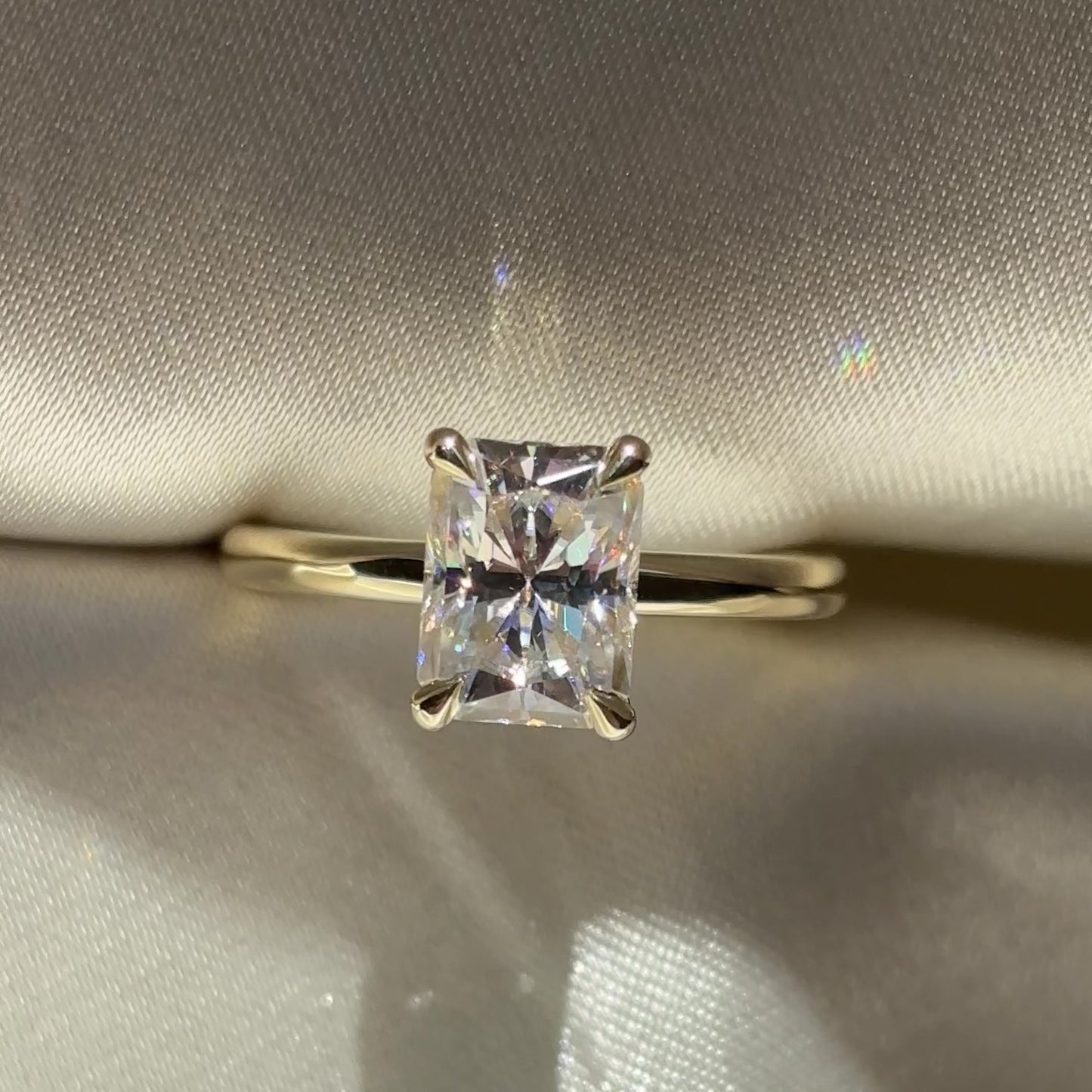 The Vienna Ring - 2ct Moissanite Radiant Solitaire