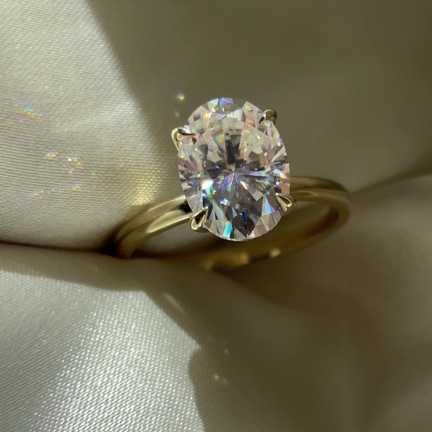 The Luise RingĀ® - 3.5ct Moissanite Oval Solitaire