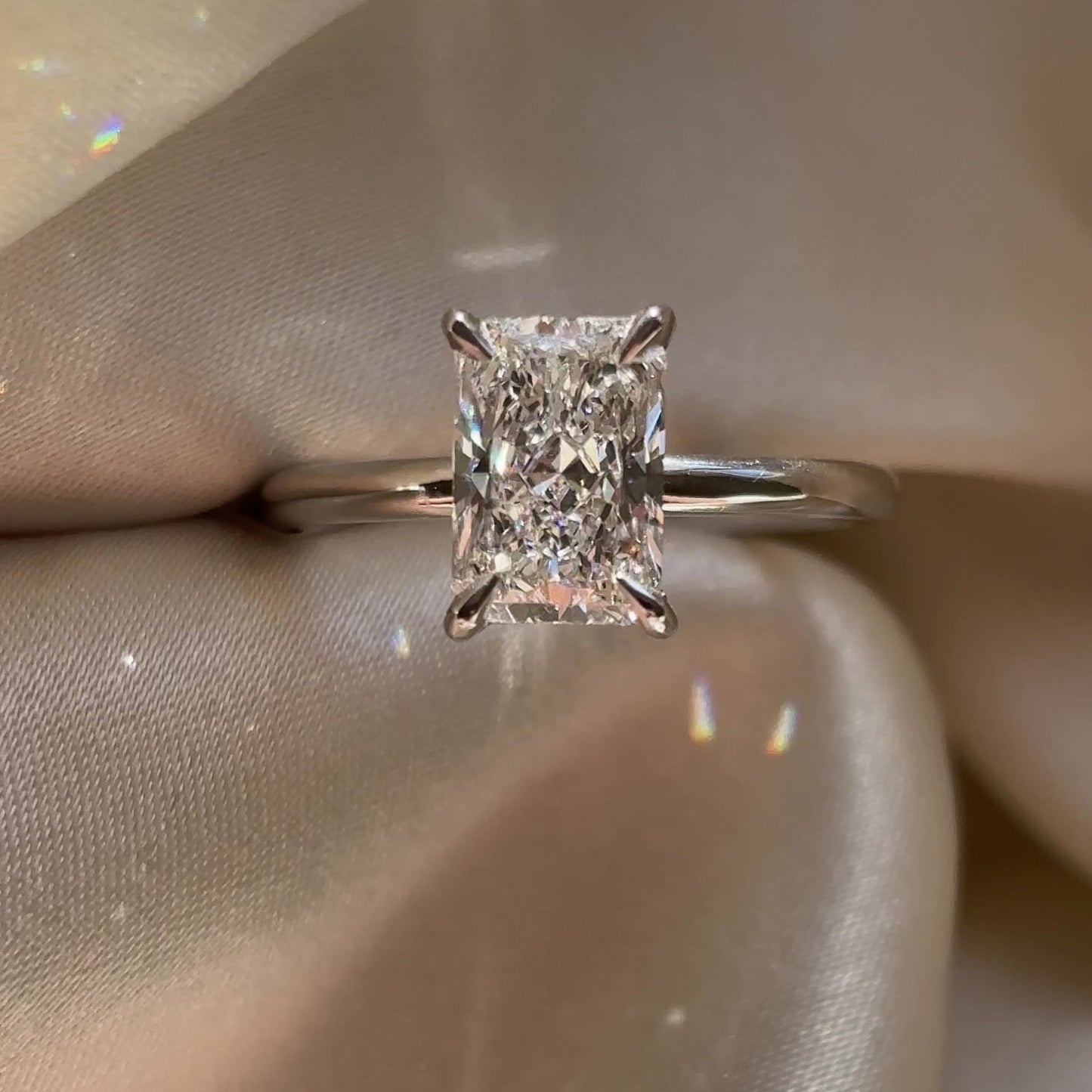 The Vienna Ring - 1.77ct Lab Grown Diamond Radiant Solitaire
