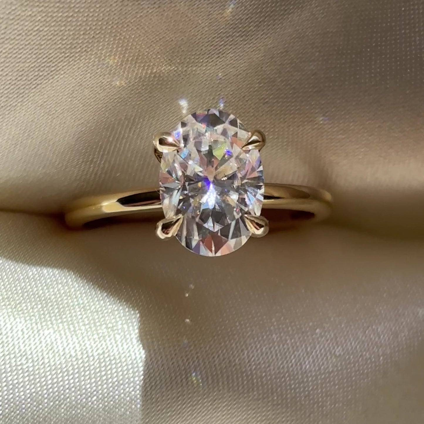 The Luise RingĀ® - 2.5ct Moissanite Oval Solitaire