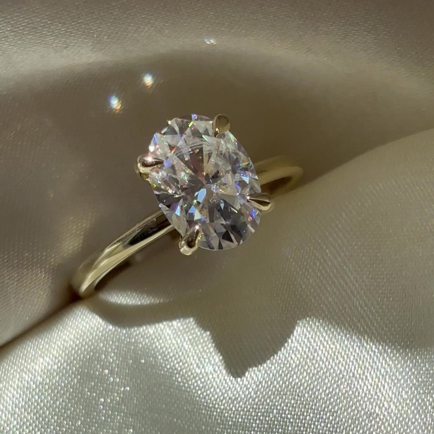 The Luise RingĀ® - 2.5ct Moissanite Oval Solitaire