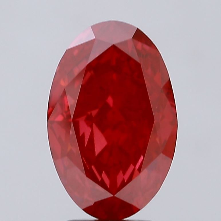Oval 5.21ct Fancy Vivid Red