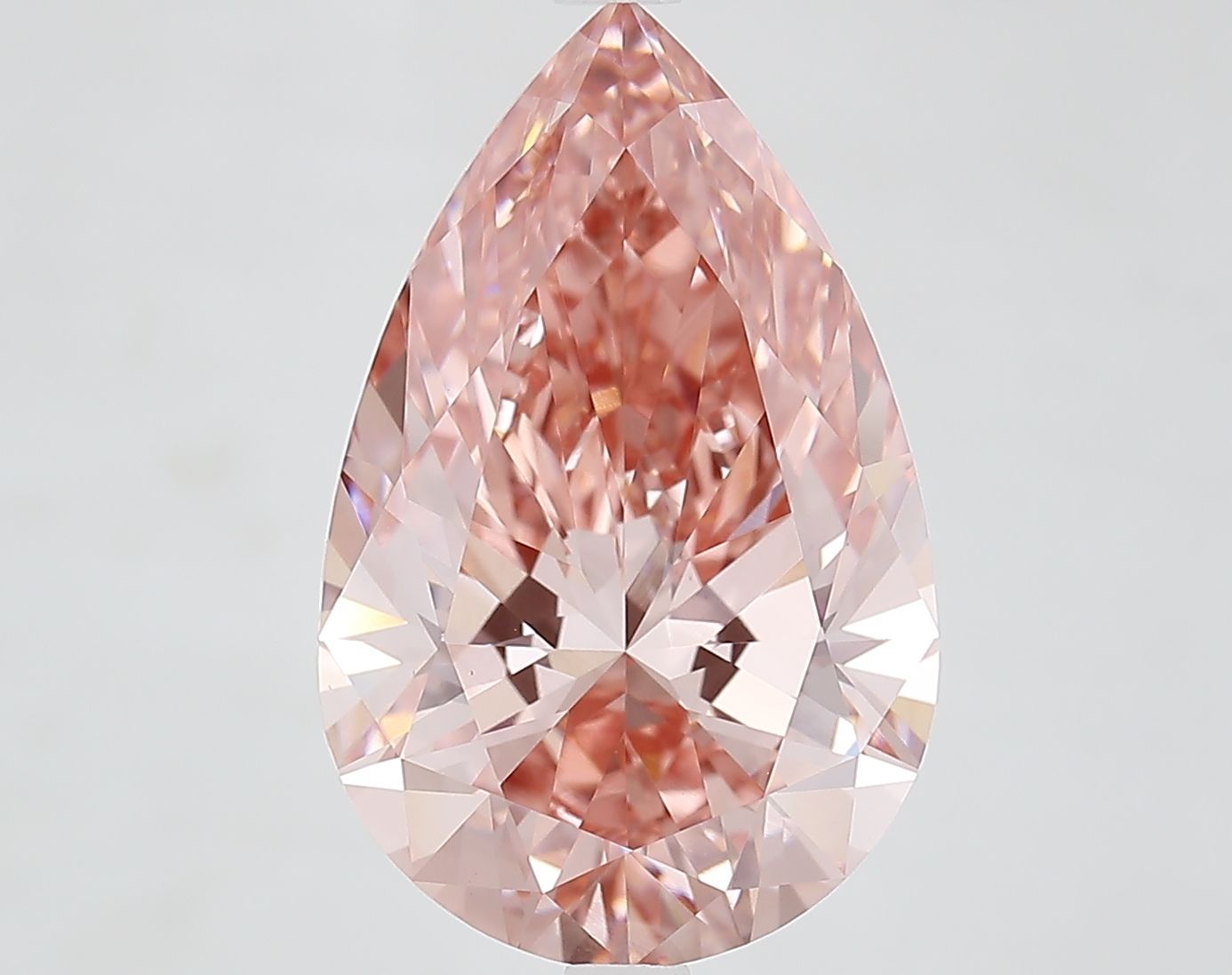 Pear 6.26ct Fancy Vivid Brownish Pink