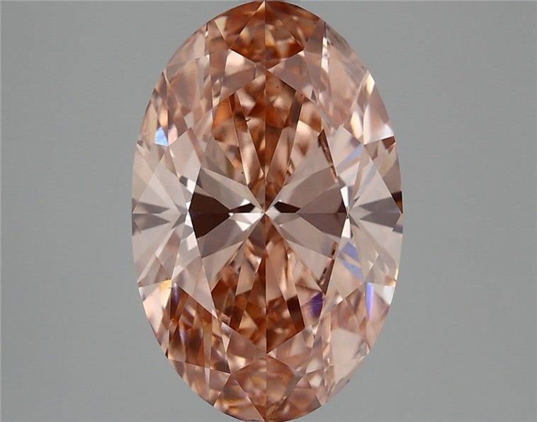 Oval 4.02ct Fancy Intense Brownish Pink