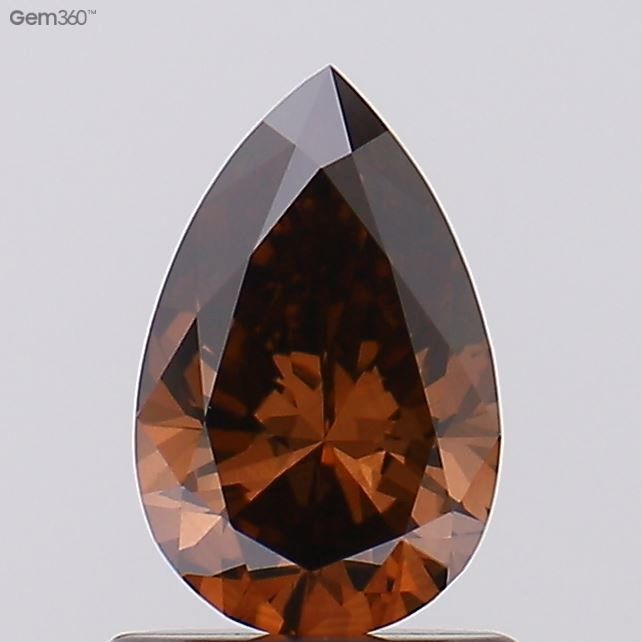 Pear 0.58ct Fancy Dark Brown
