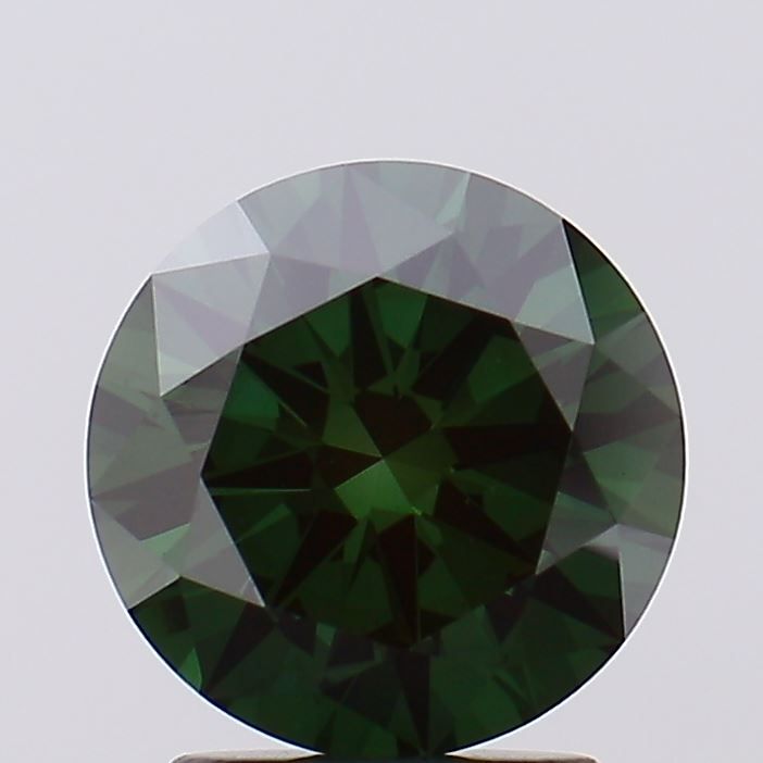 Round 2.11ct Fancy Dark Green