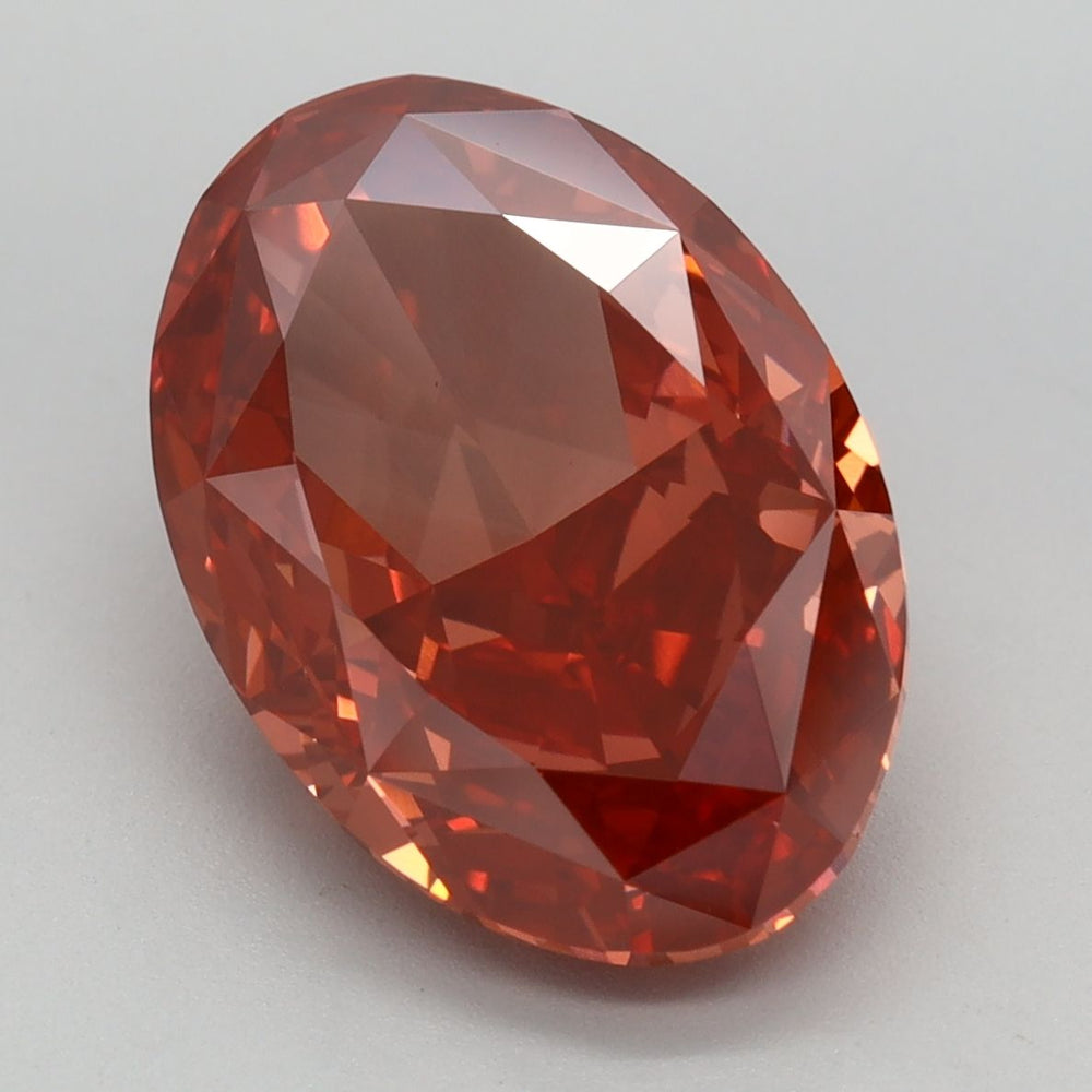 Oval 4.9ct Fancy Vivid Red