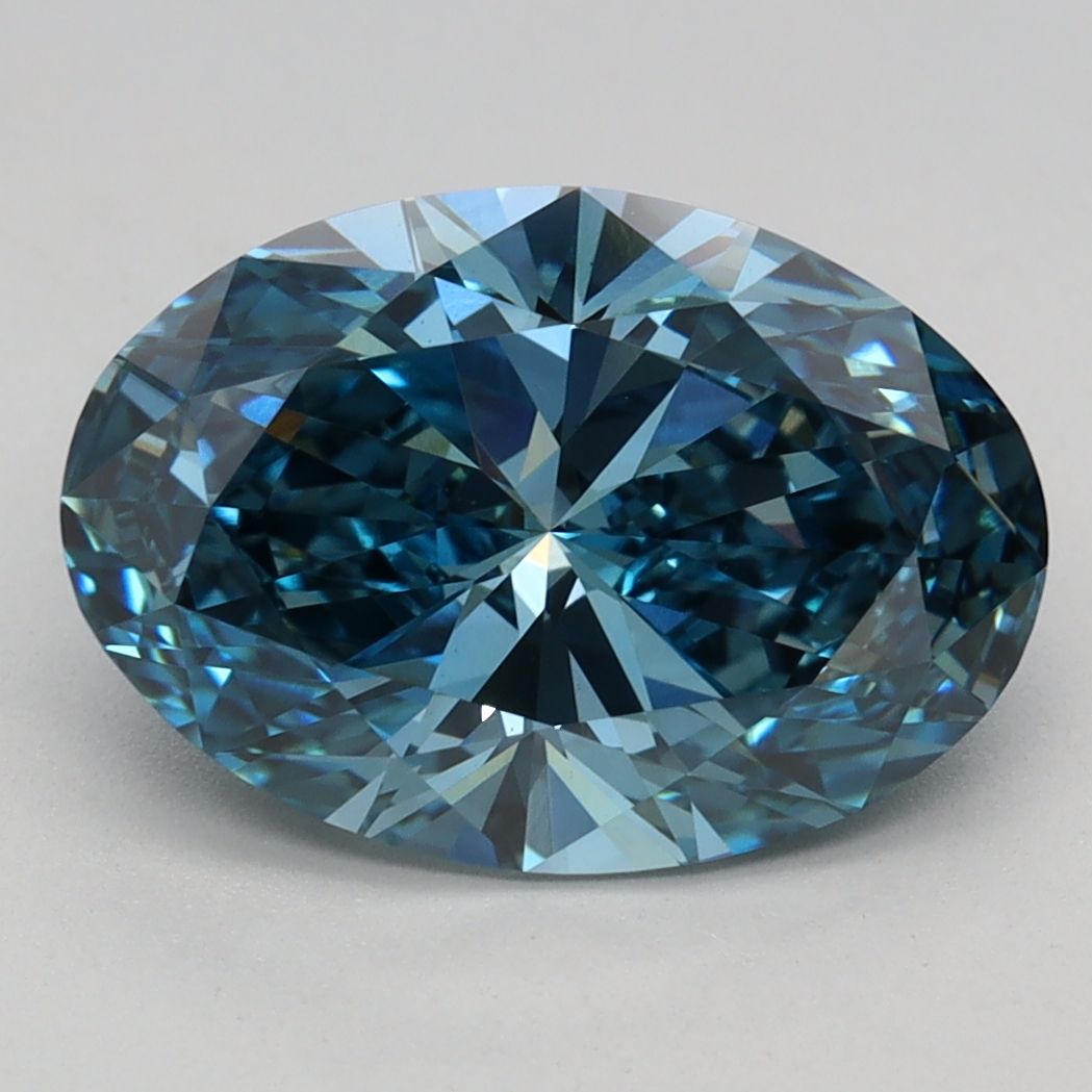 Oval 2.58ct Fancy Vivid Blue