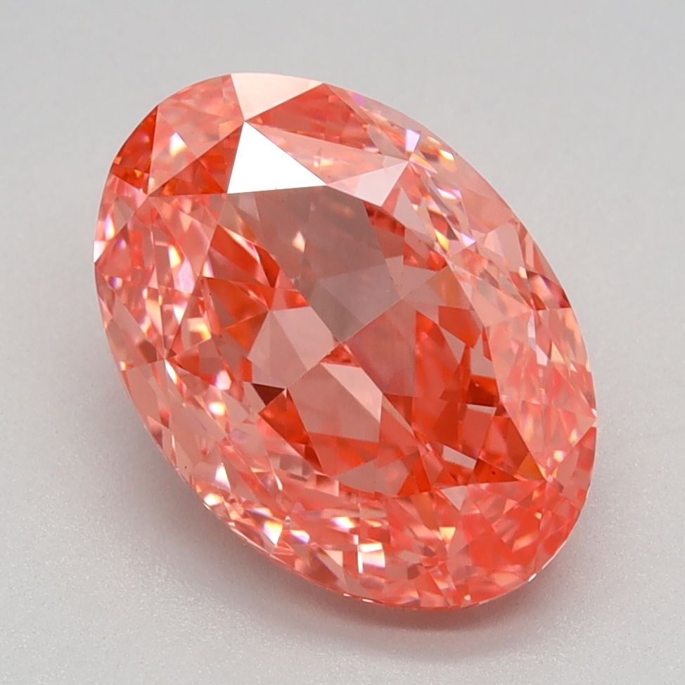 Oval 2.61ct Fancy Vivid Pink