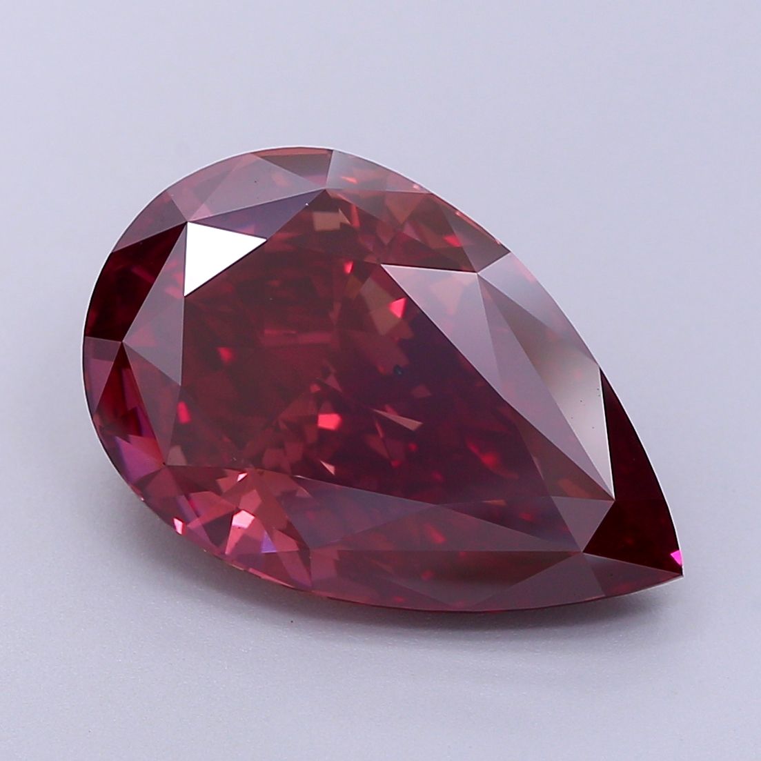 Pear 7.45ct Fancy Deep Brownish Pink