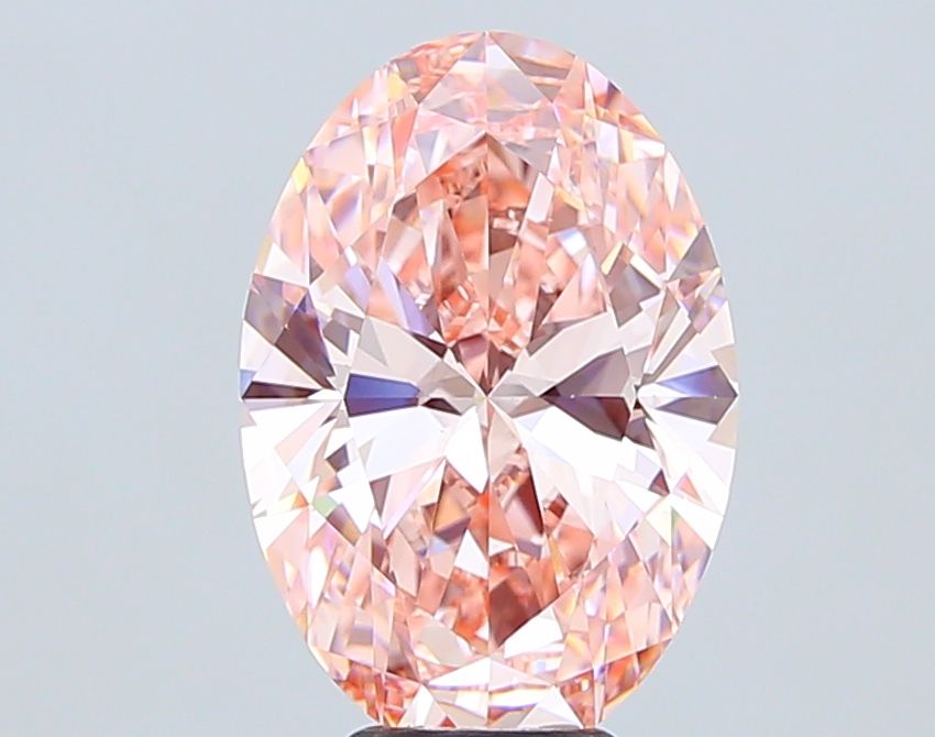 Oval 6.09ct Fancy Vivid Pink