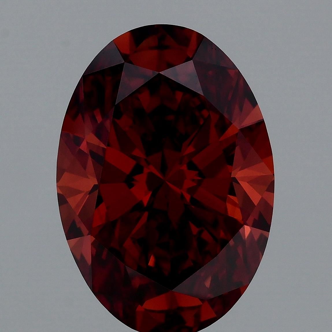Oval 3.58ct Fancy Deep Orange