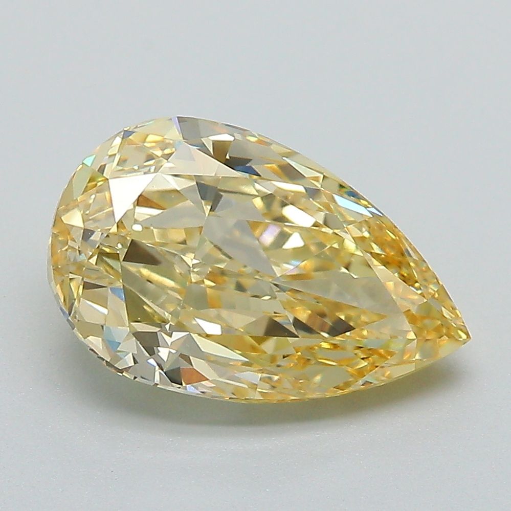 Pear 3.08ct Fancy Intense Yellow