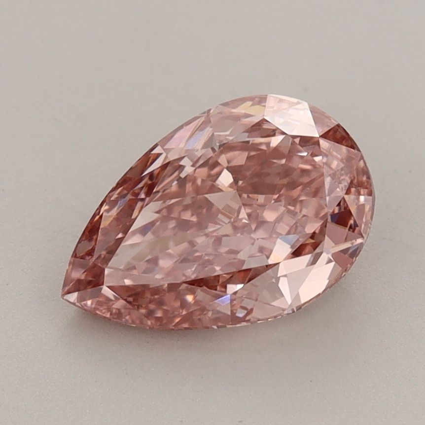 Pear 1.56ct Fancy Intense Brownish Pink