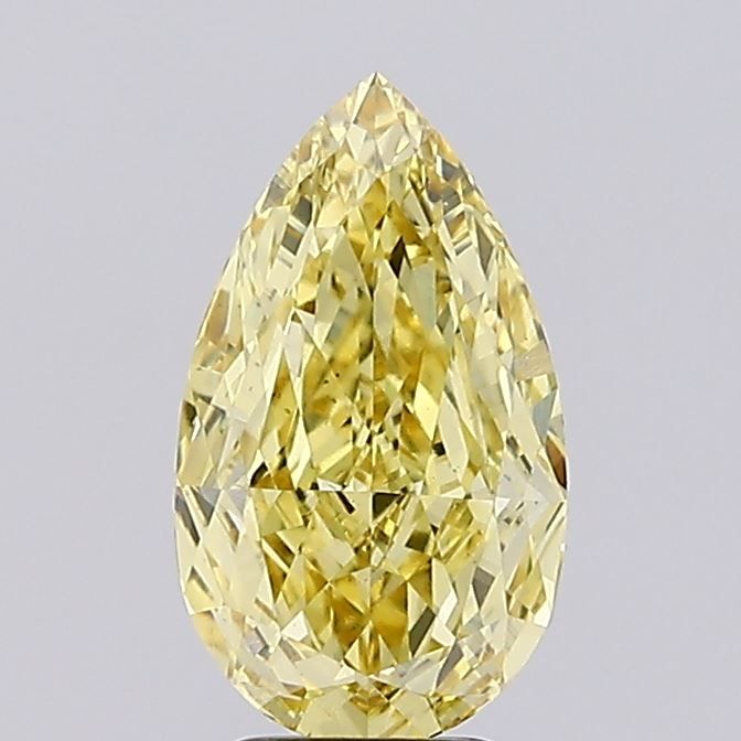 Pear 2.63ct Fancy Intense Yellow