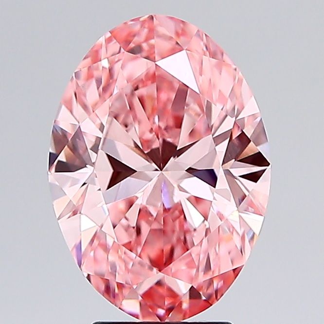 Oval 3.53ct Fancy Vivid Pink