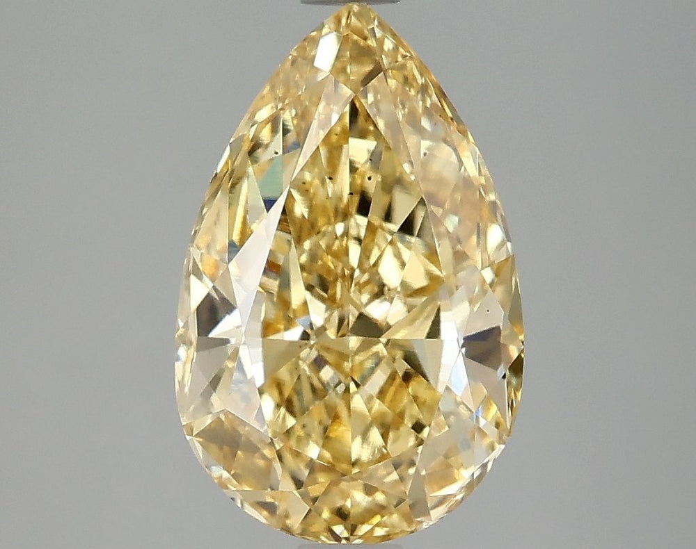 Pear 3.08ct Fancy Intense Yellow