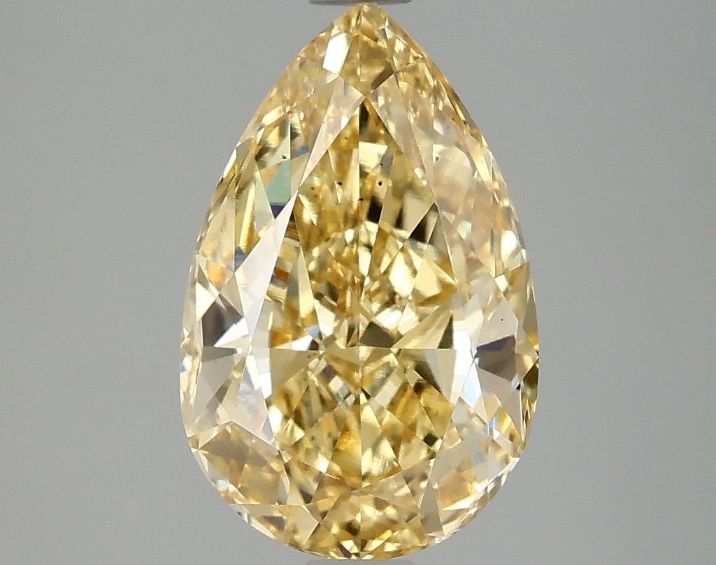 Pear 3.08ct Fancy Intense Yellow
