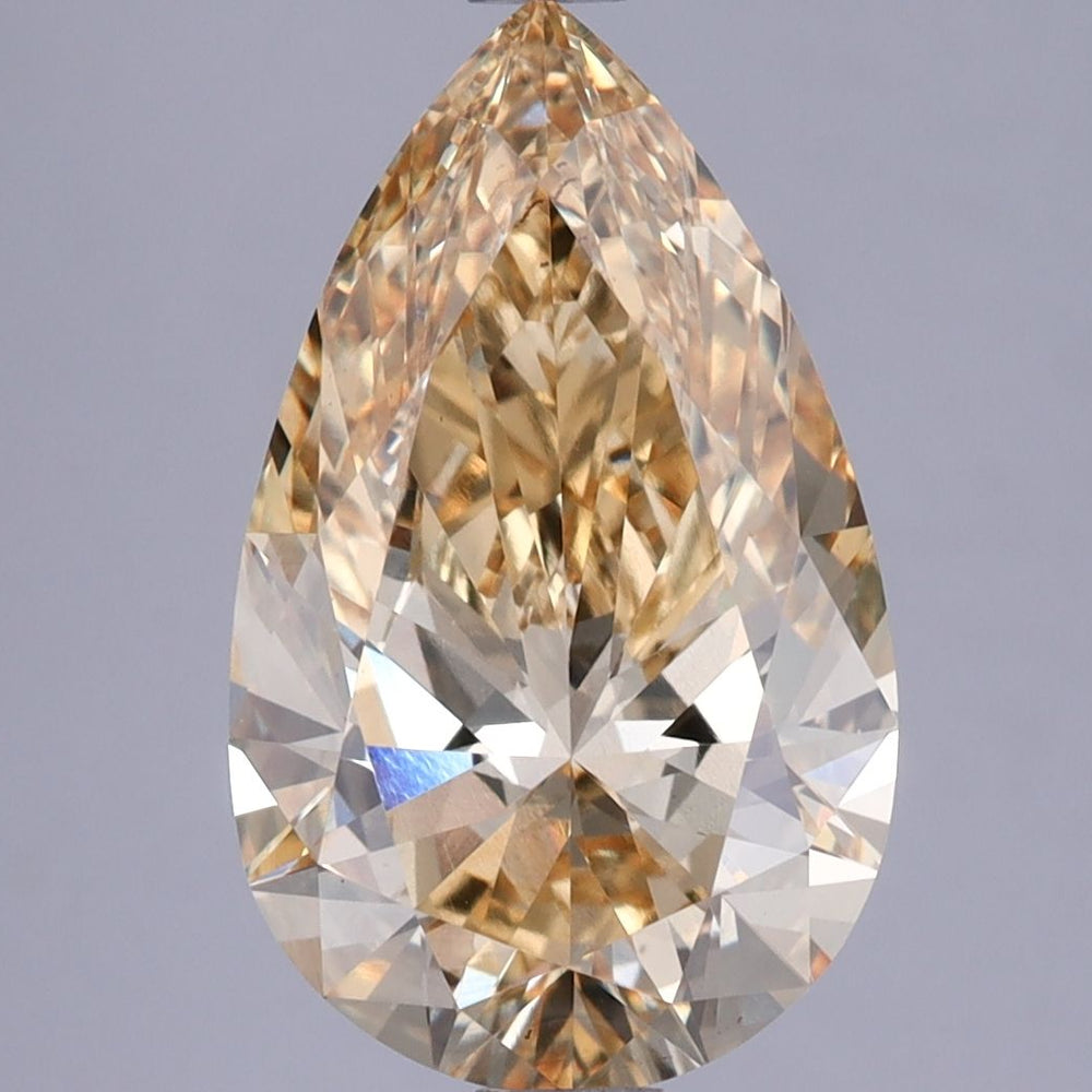 Pear 3.77ct Fancy Intense Yellow