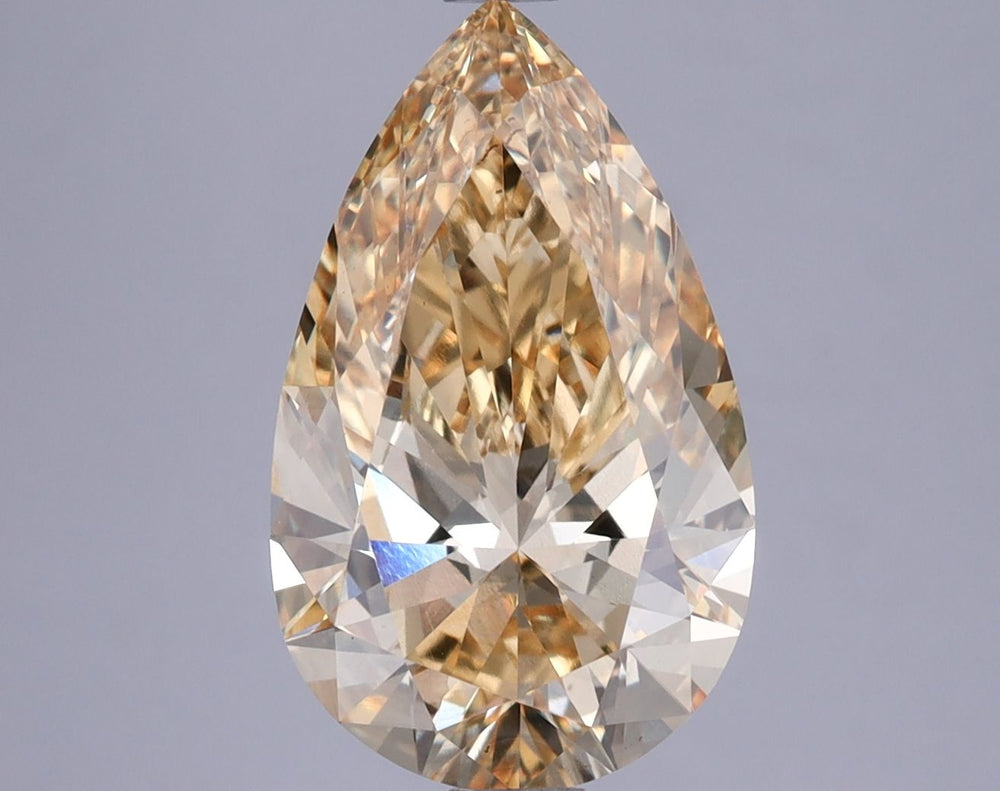 Pear 3.77ct Fancy Intense Yellow