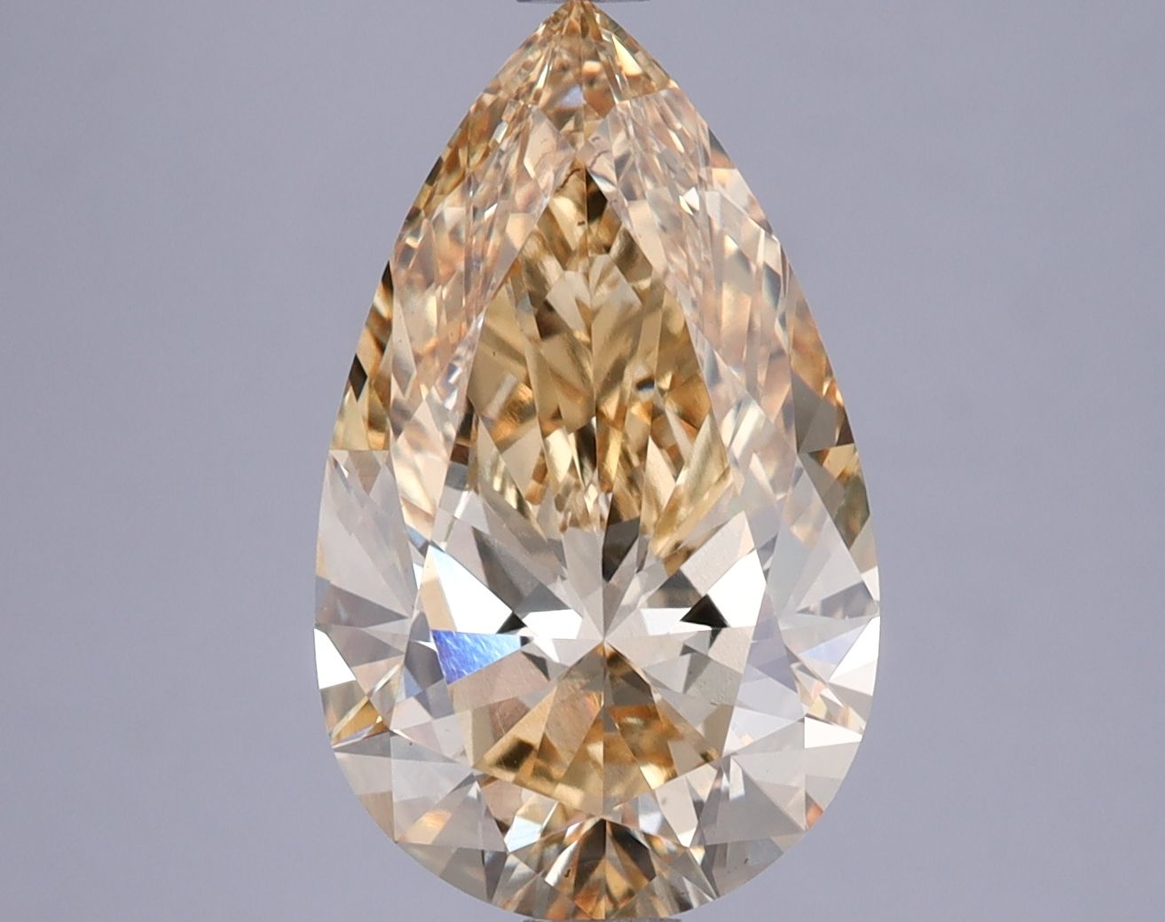Pear 3.77ct Fancy Intense Yellow