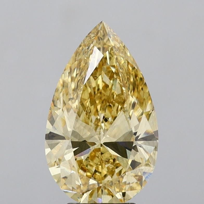 Pear 4.08ct Fancy Intense Yellow