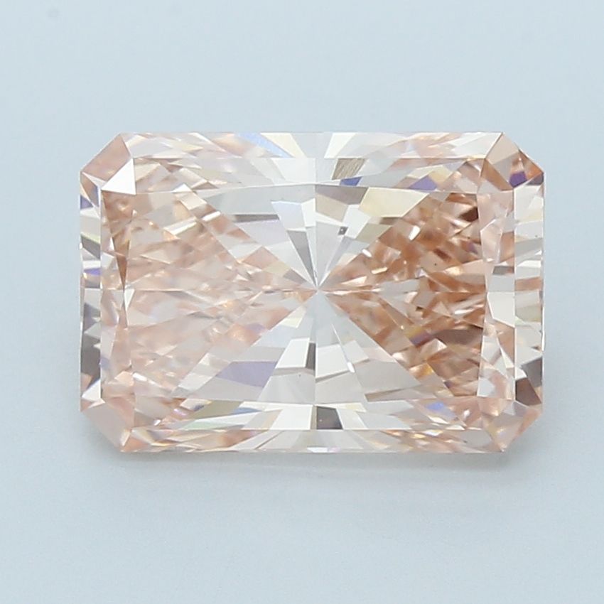 Radiant 5.01ct Fancy Intense Brown Pink