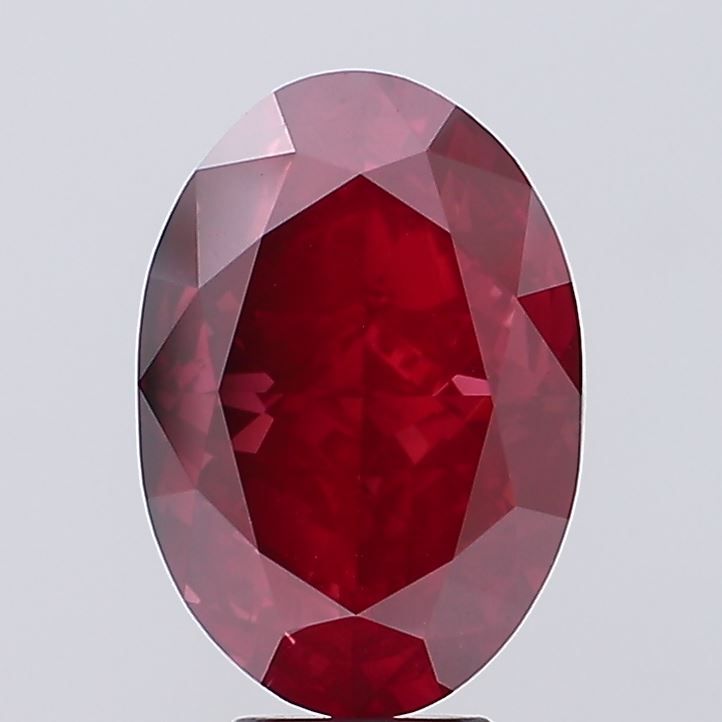 Oval 7.54ct Fancy Vivid Red