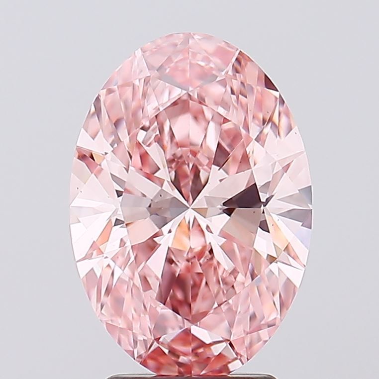 Oval 3.09ct Fancy Vivid Pink