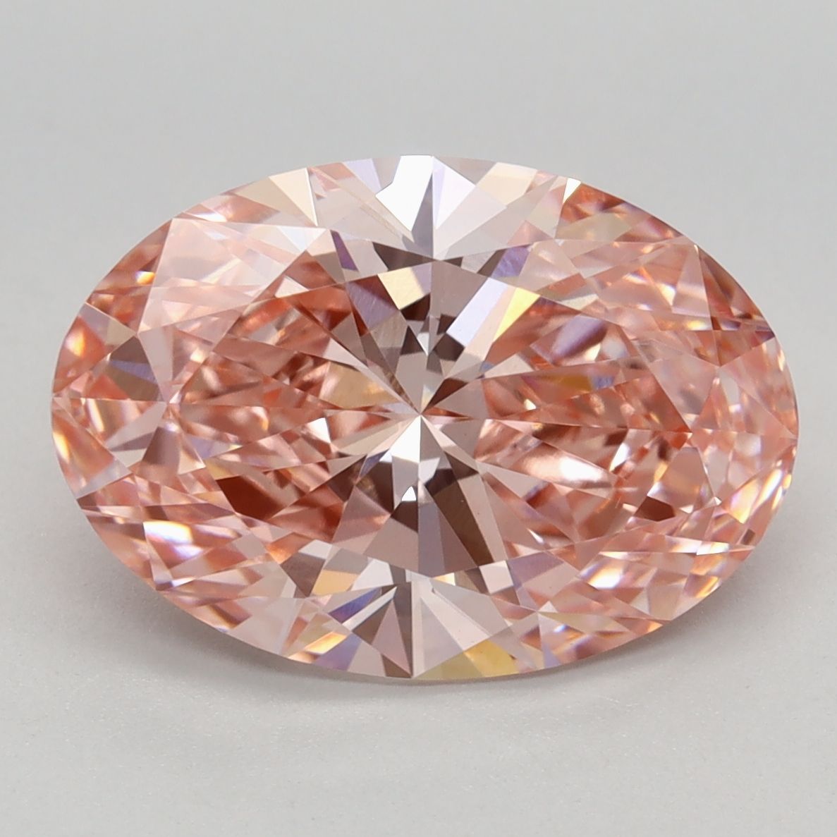 Oval 3.77ct Fancy Vivid Pink