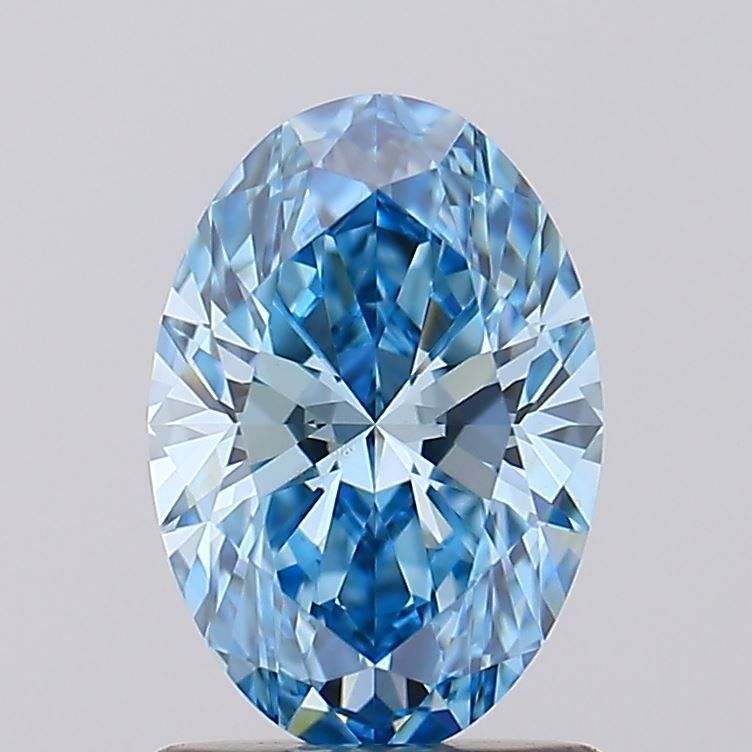 Oval 1.08ct Fancy Vivid Blue