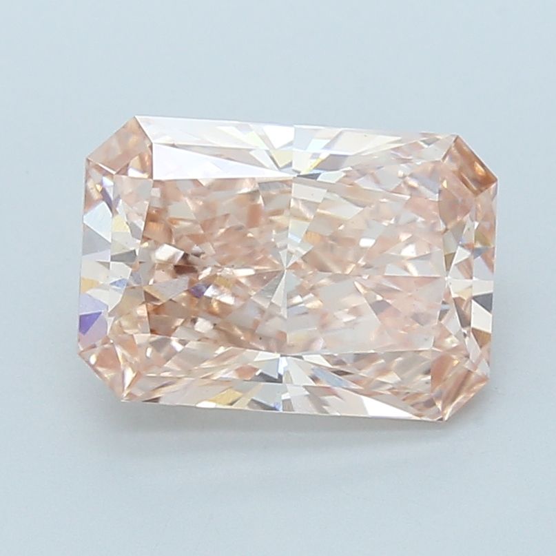 Radiant 4.02ct Fancy Intense Brown Pink