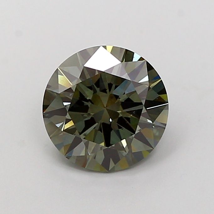 Round 2.01ct Fancy Deep Green